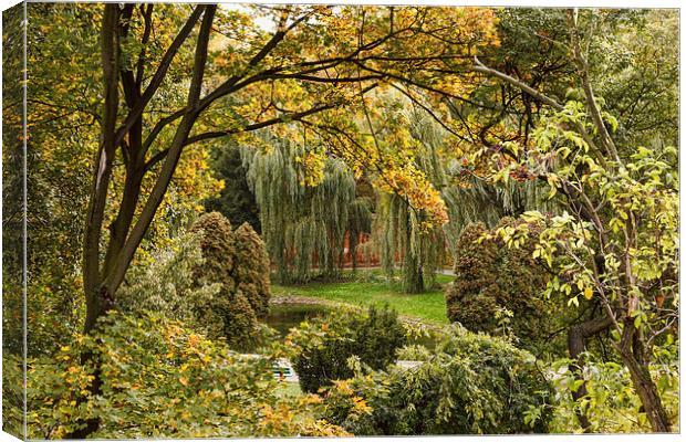 City park in autumn Canvas Print by Robert Parma