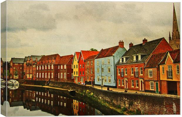 Norwich Reflected Canvas Print by Lesley Mohamad