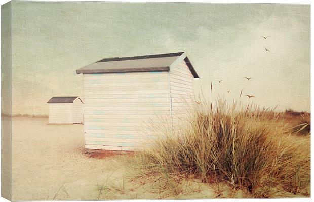 Yarmouth Beach Huts Canvas Print by Lesley Mohamad