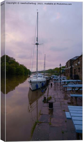 Bow Creek at the  Maltsters Arms Tuckenhay Canvas Print by rawshutterbug 