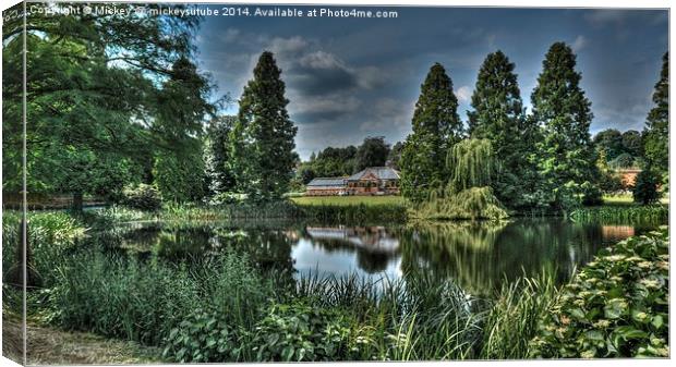 Glasshouse At Weston Park Canvas Print by rawshutterbug 