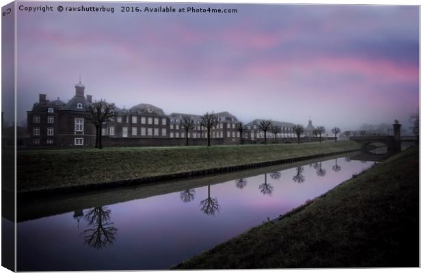 Pink Sky At Schloss Nordkirchen Canvas Print by rawshutterbug 