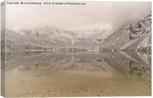Lake Bohinj Reflection Canvas Print by rawshutterbug 