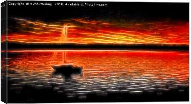 Sunset Sail Canvas Print by rawshutterbug 