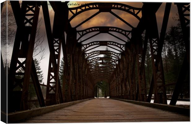 The Old Railway Bridge - Slovenia Canvas Print by rawshutterbug 