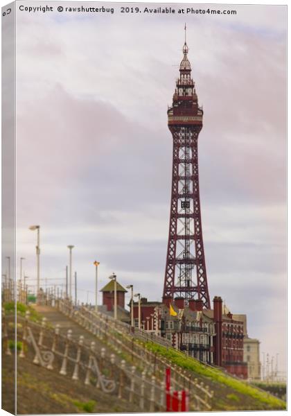 Blackpool Tower At Sunrise Canvas Print by rawshutterbug 