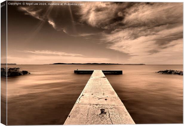 Fažana Jetty Canvas Print by Nigel Lee