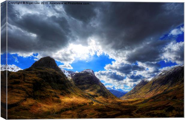  The 3 Sisters - Glen Coe Canvas Print by Nigel Lee