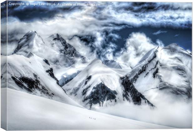 Matterhorn Mountain Range Canvas Print by Nigel Lee