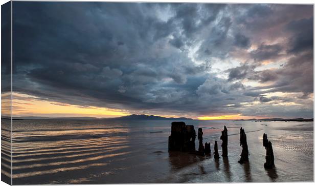 Moody Isle of Arran Sunset Canvas Print by Robert Strachan