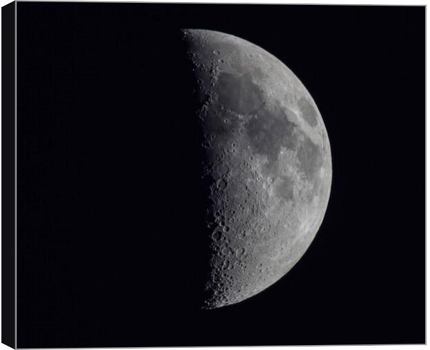 Waxing Crescent Super Moon Canvas Print by Ray Hill