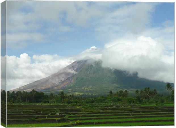 Mayon Volcano in Albay Canvas Print by Mario Angelo Bes