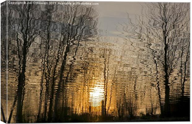 Sunset reflection Canvas Print by Jim O'Donnell