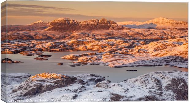 Assynt Sunset. Canvas Print by Garry Smith
