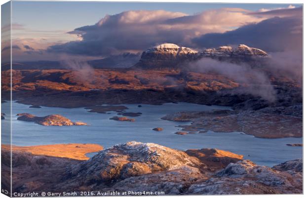 Suilven from Stac Pollaidh. Canvas Print by Garry Smith