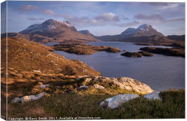 Cul Mor and Cul Beag. N.W Highlands, Scotland. Canvas Print by Garry Smith