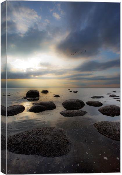 Evening Seascape at Old Hunstanton Canvas Print by Adrian Searle