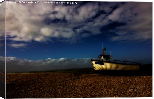  a fishing boat at dungeness Canvas Print by Brett watson