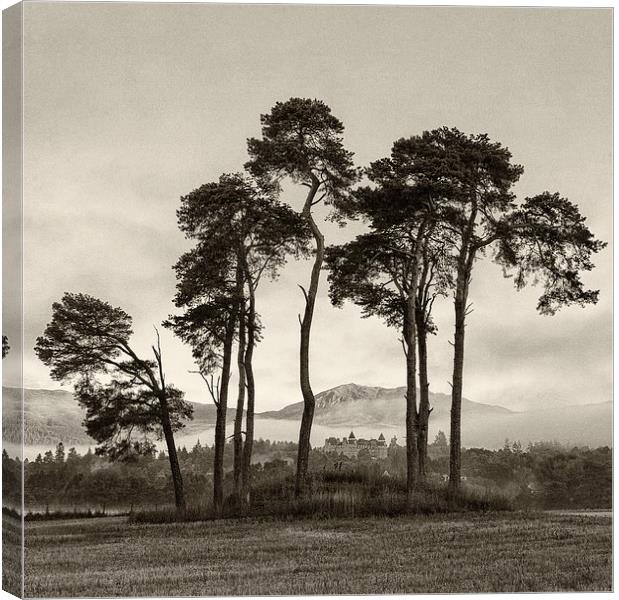 Perthshire in Sepia Canvas Print by Mike Stephen
