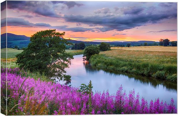 Sunset over the River Don Canvas Print by Mike Stephen