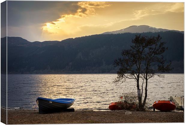  Loch Ness Dusk Canvas Print by Mike Stephen