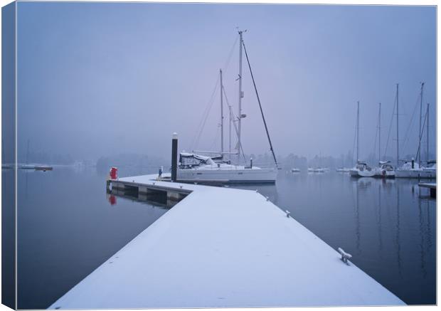 Windermere Dawn Canvas Print by Mike Stephen