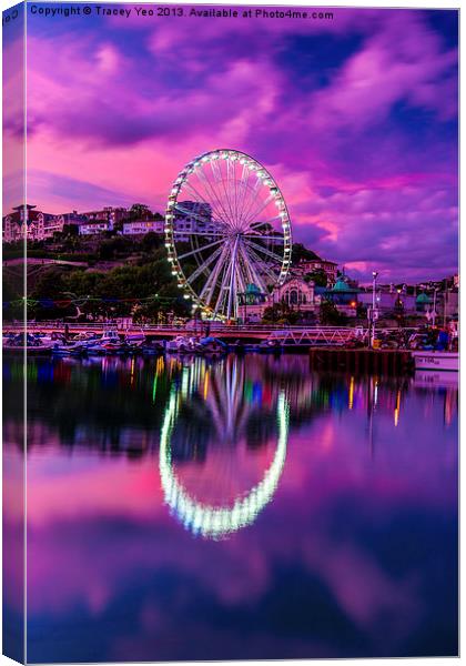 Riviera Big Wheel. Canvas Print by Tracey Yeo