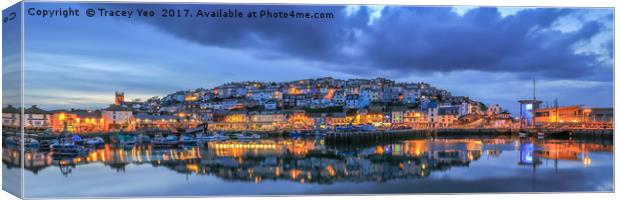 Brixham Harbour. Canvas Print by Tracey Yeo