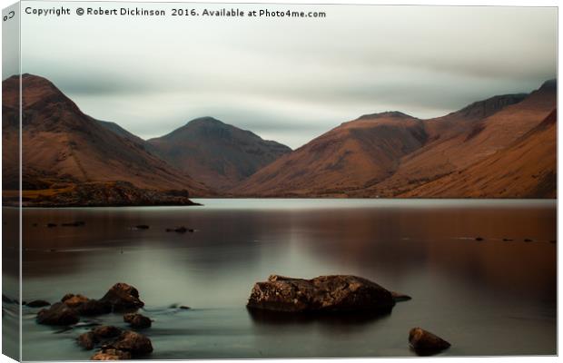 Wastwater Lake Sunset Canvas Print by Robert Dickinson