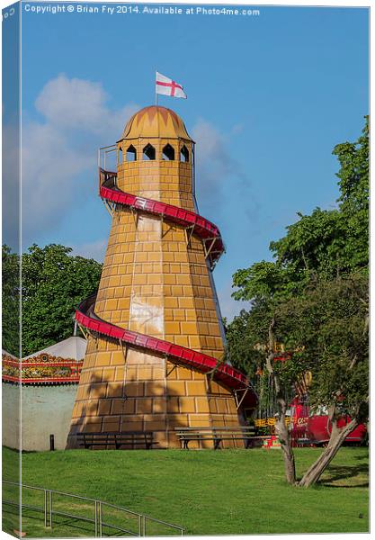 Helter skelter fair ground ride Canvas Print by Brian Fry