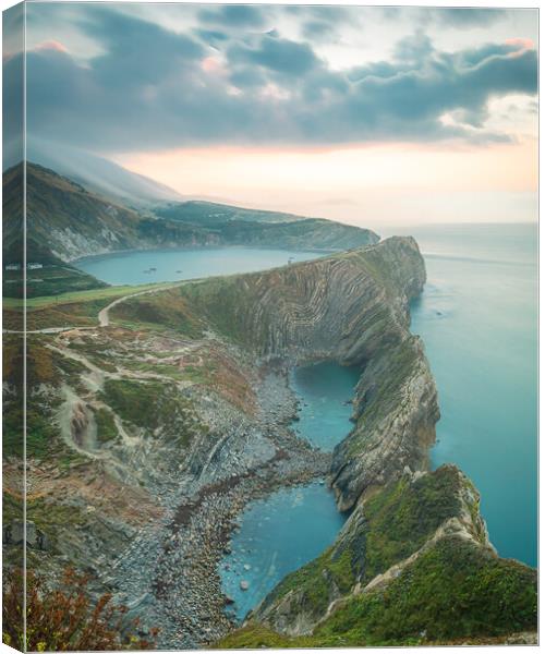 Long Exposure over Lulworth Cove Canvas Print by Kevin Browne