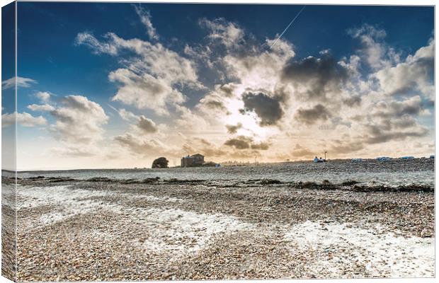 After the storms on Calshot Beach Canvas Print by Kevin Browne