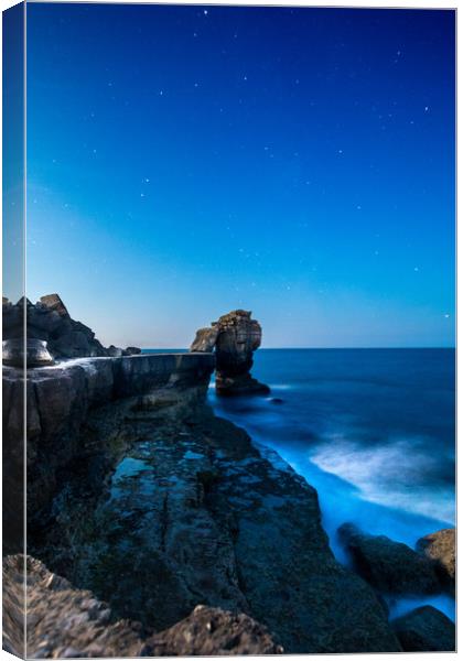 Pulpit Rock At Night Canvas Print by Kevin Browne