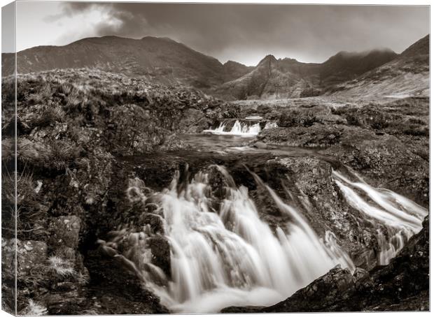Moody Fairy Pools  Canvas Print by Kevin Browne