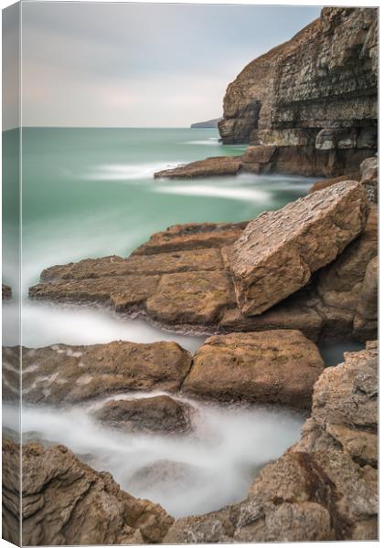 Dancing Ledge, Dorset Canvas Print by Kevin Browne