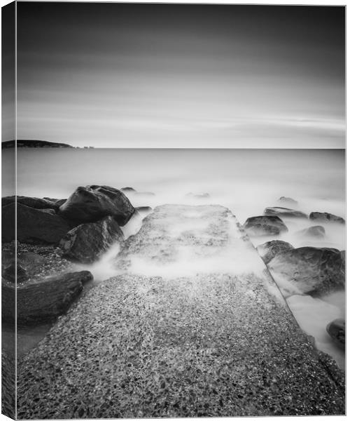 Solent B&W Abstract Canvas Print by Kevin Browne