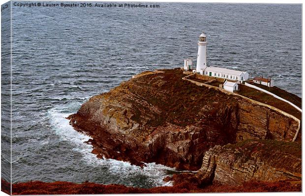 South Stack Lighthouse, Anglesey, Wales. Canvas Print by Lauren Bywater