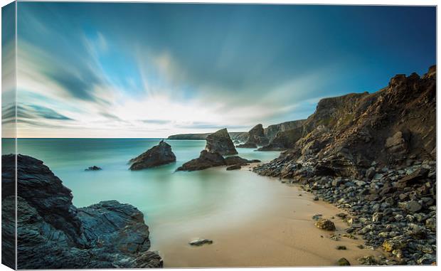 Bedruthan Sands Canvas Print by Kevin Ainslie