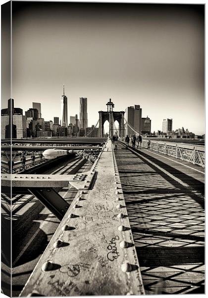 Brooklyn Bridge Canvas Print by Kevin Ainslie