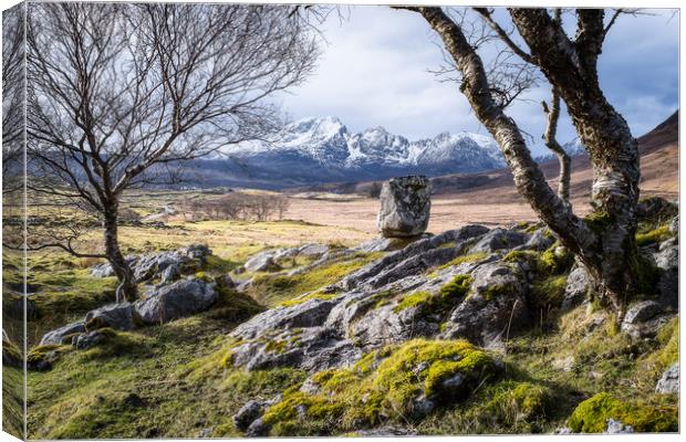 Skye standing stone Canvas Print by Kevin Ainslie