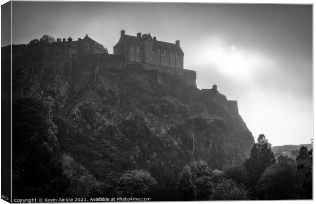 Castle in the mist Canvas Print by Kevin Ainslie