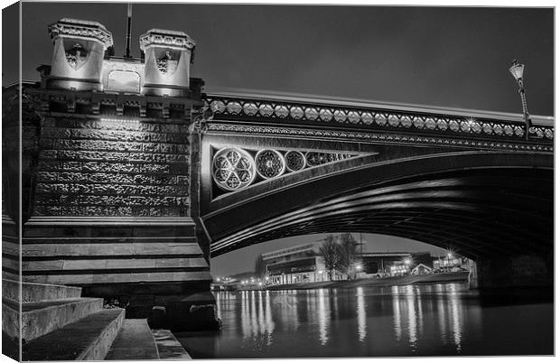 Trent Bridge Light Trails Canvas Print by Alex Clark