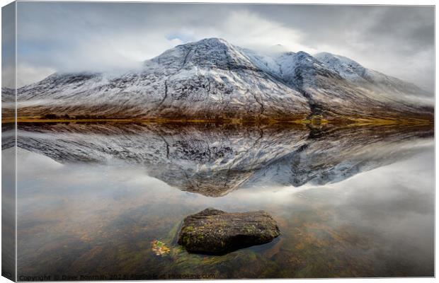 Loch Etive Reflection Canvas Print by Dave Bowman