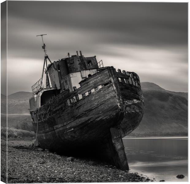 Old Boat of Caol Canvas Print by Dave Bowman