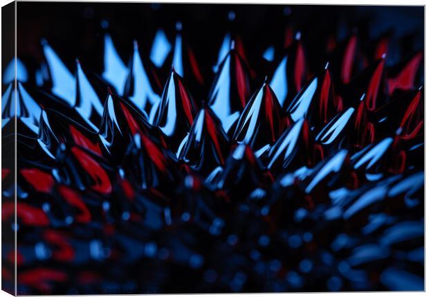 Ferrofluid Spikes Canvas Print by Dave Bowman