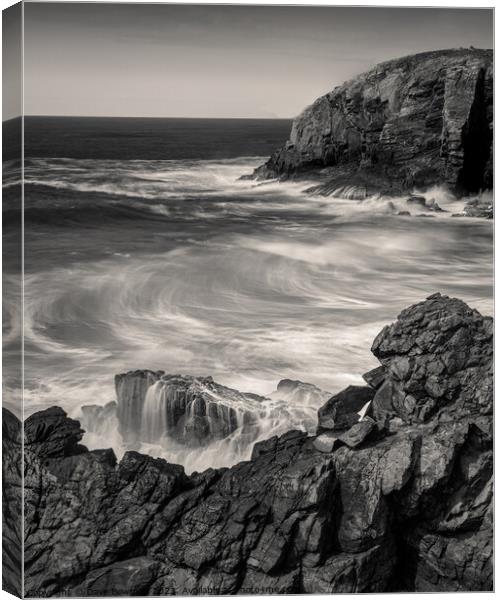 Dailbeag Stormy Sea Canvas Print by Dave Bowman