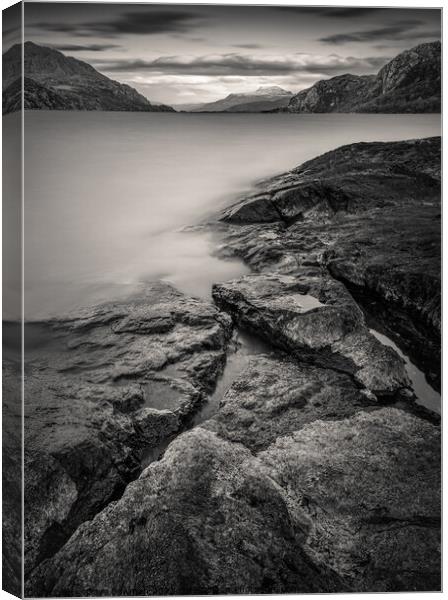 On the Banks of Loch Maree Canvas Print by Dave Bowman