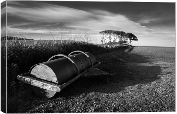 Crawton Field Roller Canvas Print by Dave Bowman