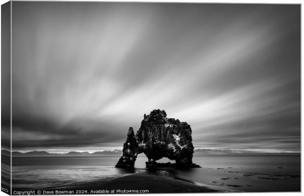 Hvitserkur Canvas Print by Dave Bowman