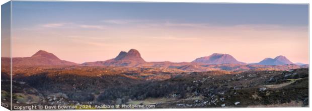 Assynt Mountains Canvas Print by Dave Bowman